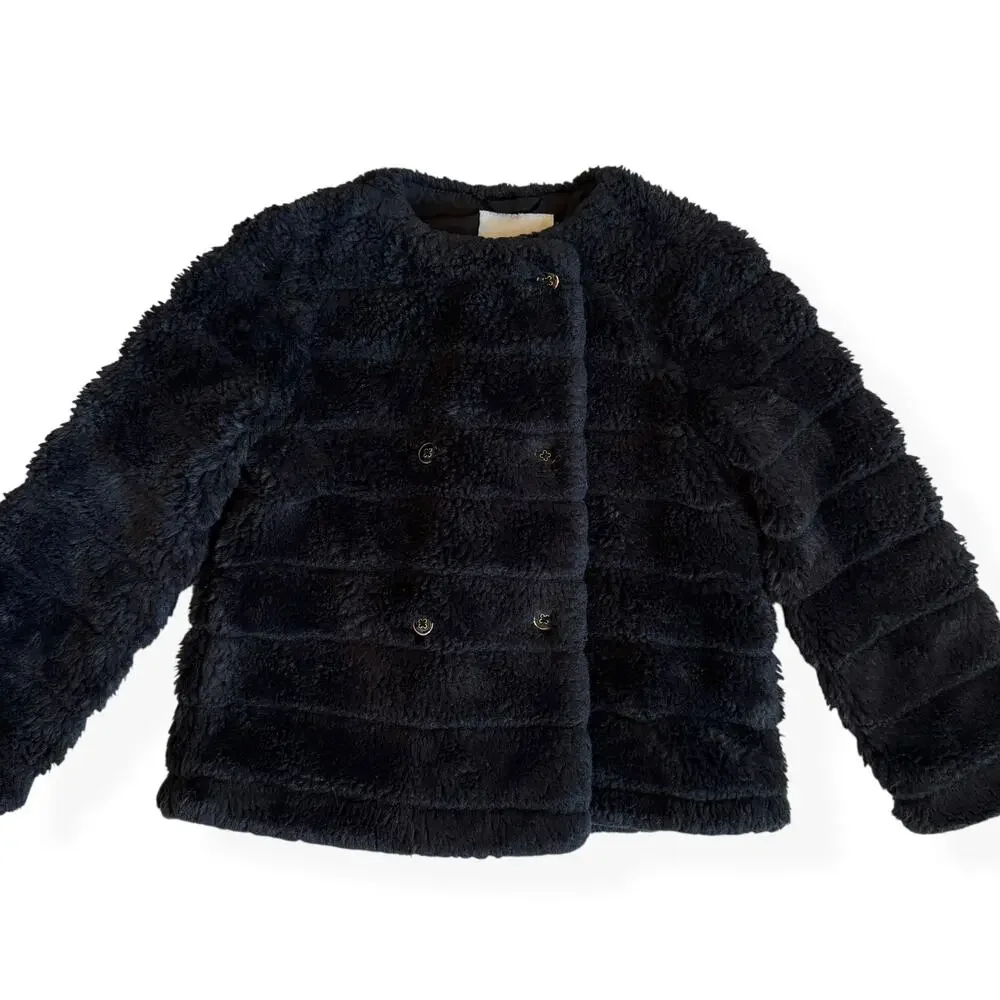Janie and Jack Channel Faux Fur Short Coat 5 to 6 Girls - Picture 1 of 8
